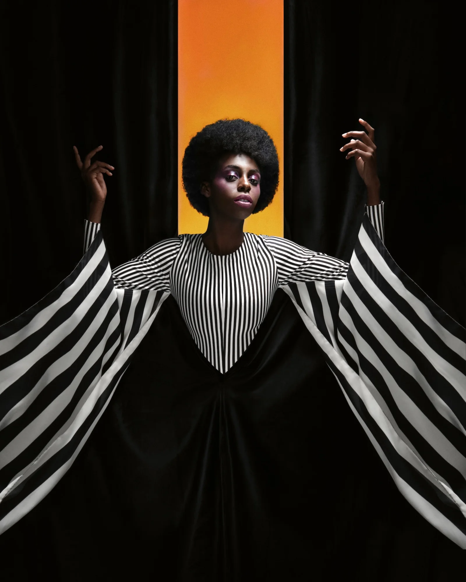 Retrato de moda realizado en un estudio fotográfico en Madrid