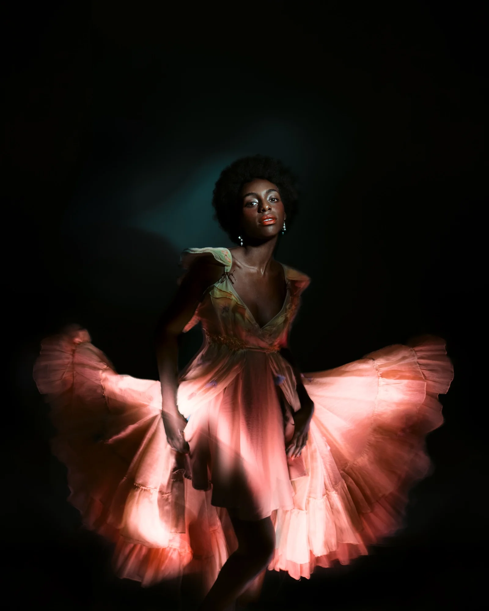 Retrato de moda realizado en estudio en Madrid